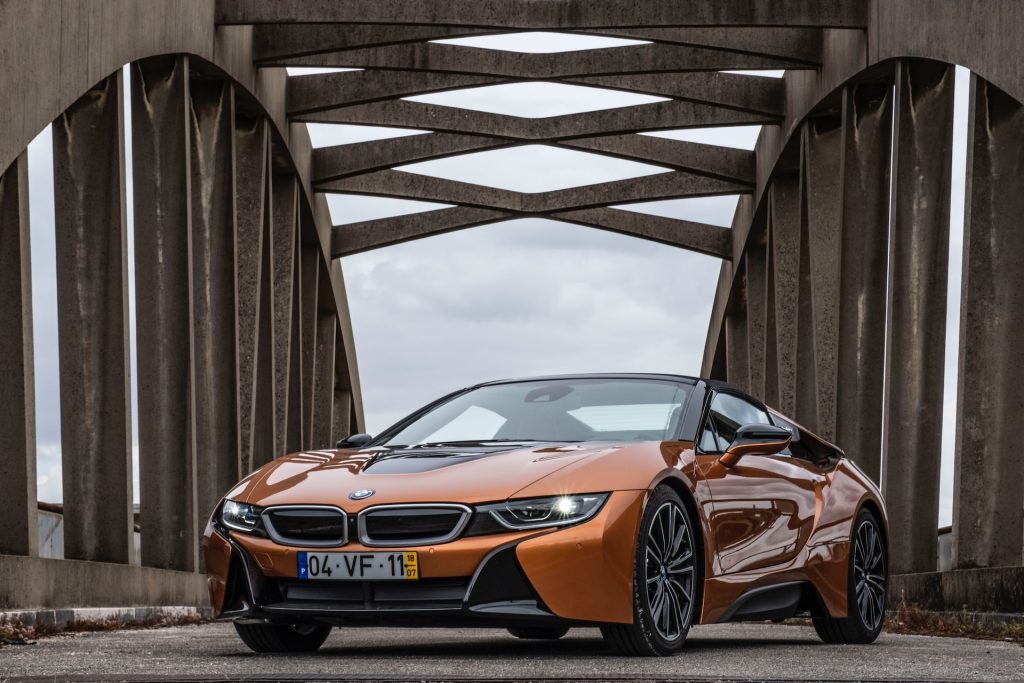 BMW i8 in orange color, top car companies in the world