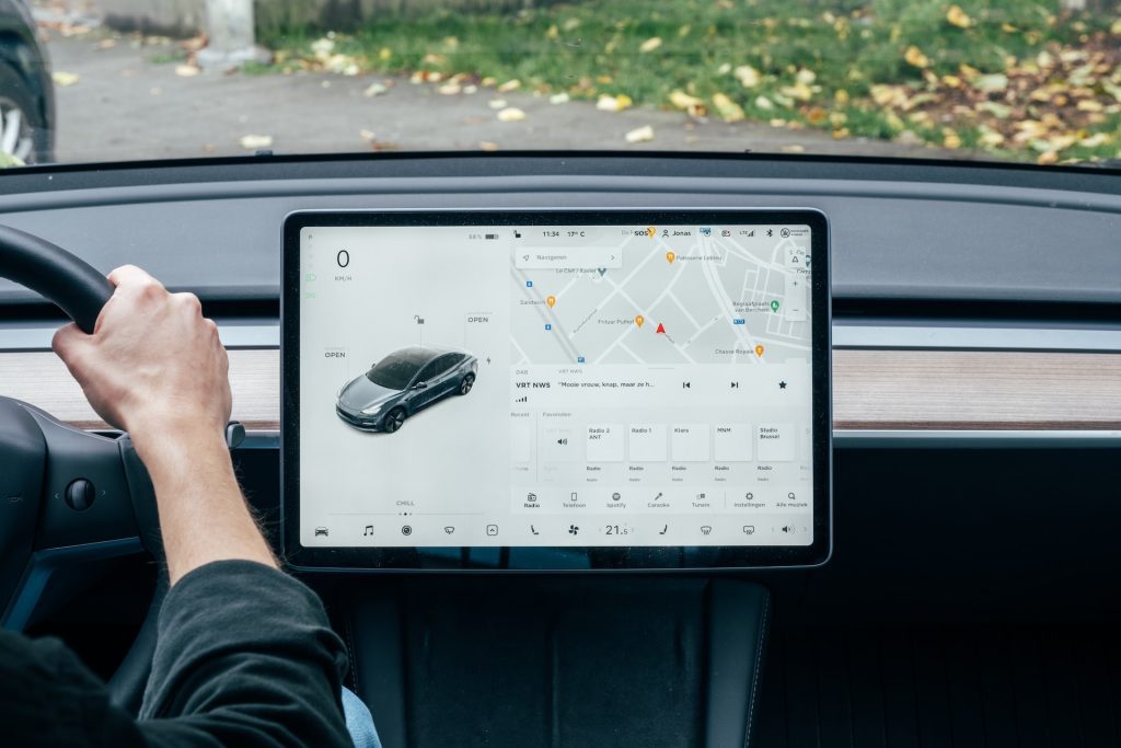 Tesla car dashboard